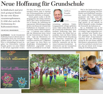 Hoffnung für unsere Grundschule